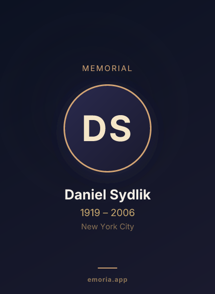 Memorial portrait of Daniel Sydlik