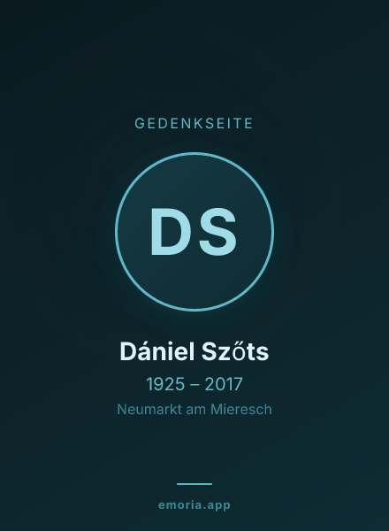 Gedenkportrait von Dániel Szőts