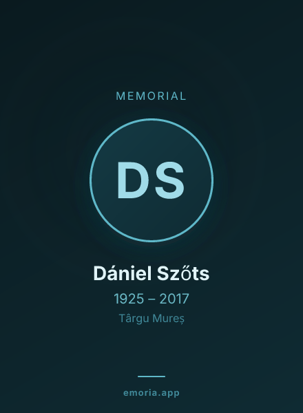 Memorial portrait of Dániel Szőts