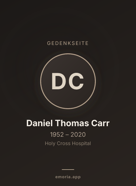 Gedenkportrait von Daniel Thomas Carr