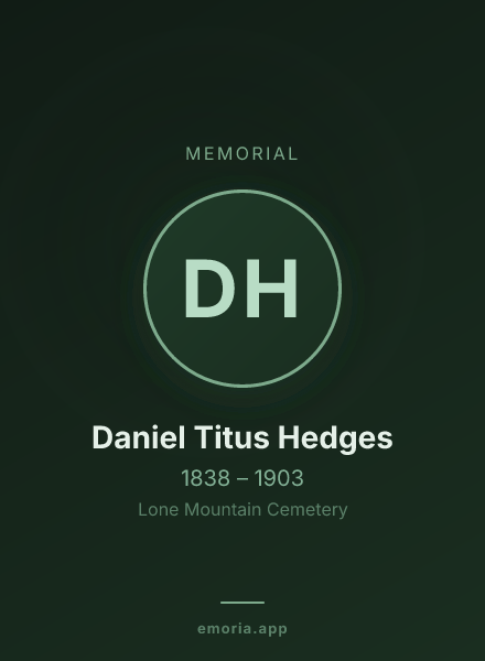 Memorial portrait of Daniel Titus Hedges