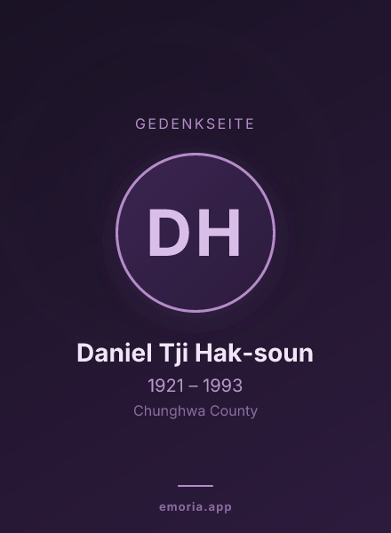 Gedenkportrait von Daniel Tji Hak-soun