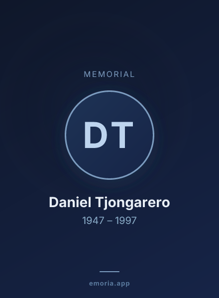 Memorial portrait of Daniel Tjongarero