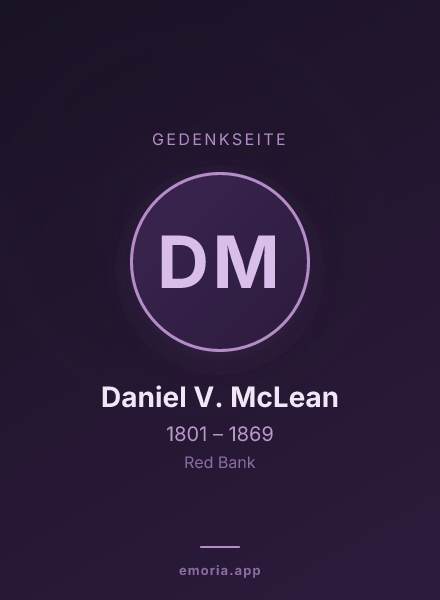 Gedenkportrait von Daniel V. McLean