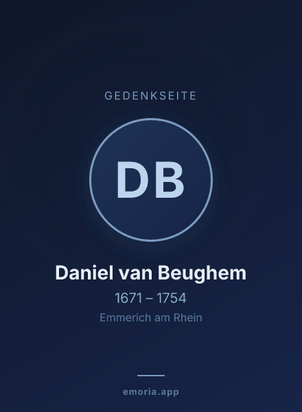 Gedenkportrait von Daniel van Beughem