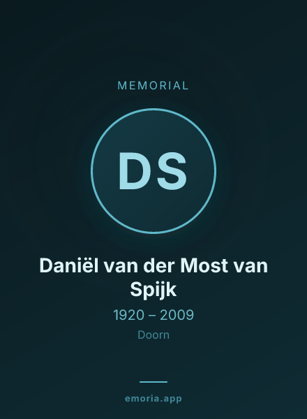 Memorial portrait of Daniël van der Most van Spijk