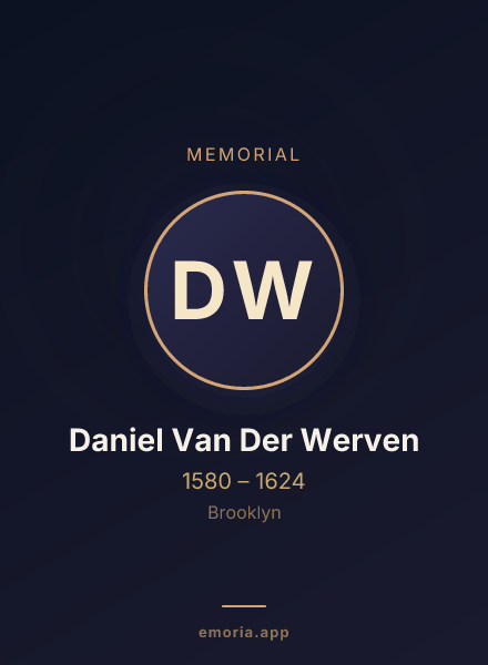 Memorial portrait of Daniel Van Der Werven