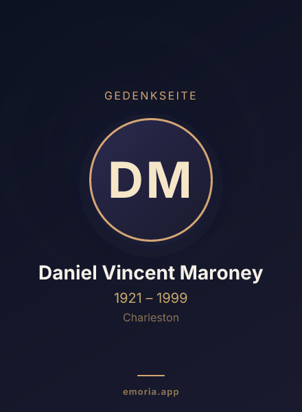 Gedenkportrait von Daniel Vincent Maroney
