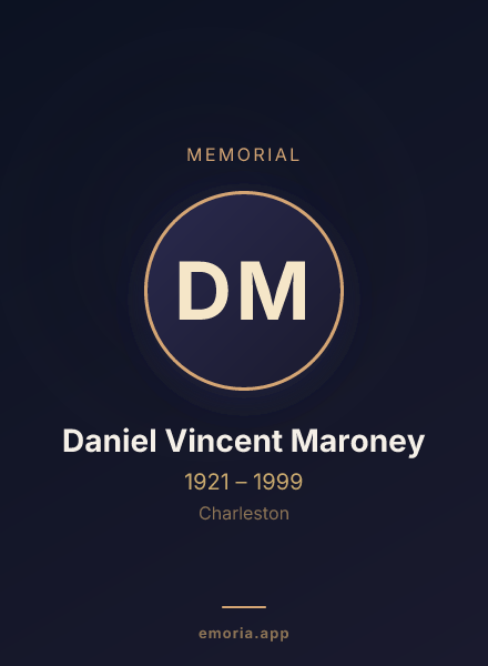 Memorial portrait of Daniel Vincent Maroney