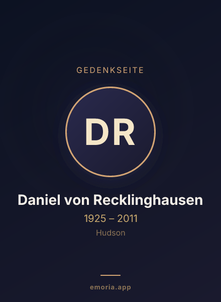 Gedenkportrait von Daniel von Recklinghausen