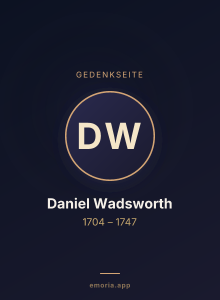 Gedenkportrait von Daniel Wadsworth