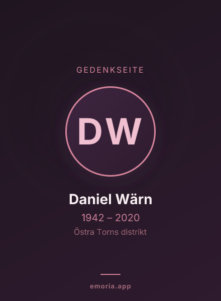 Gedenkportrait von Daniel Wärn
