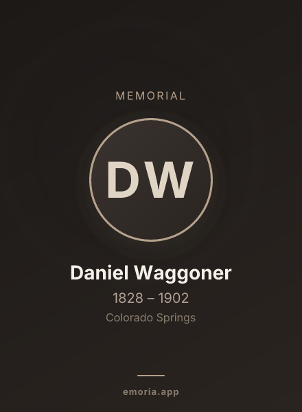 Memorial portrait of Daniel Waggoner