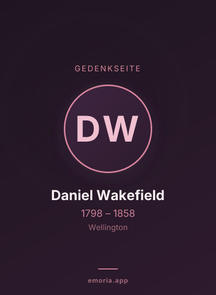 Gedenkportrait von Daniel Wakefield
