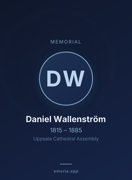 Memorial portrait of Daniel Wallenström