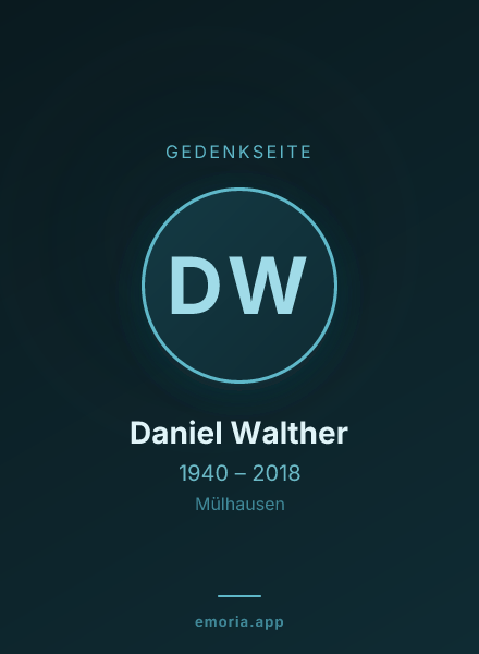 Gedenkportrait von Daniel Walther
