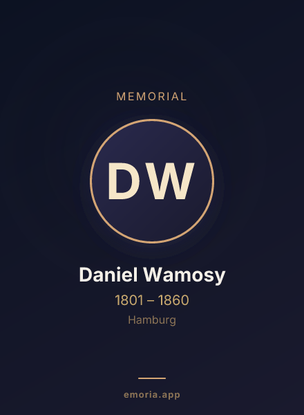 Memorial portrait of Daniel Wamosy