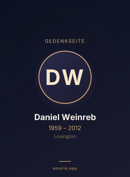 Gedenkportrait von Daniel Weinreb