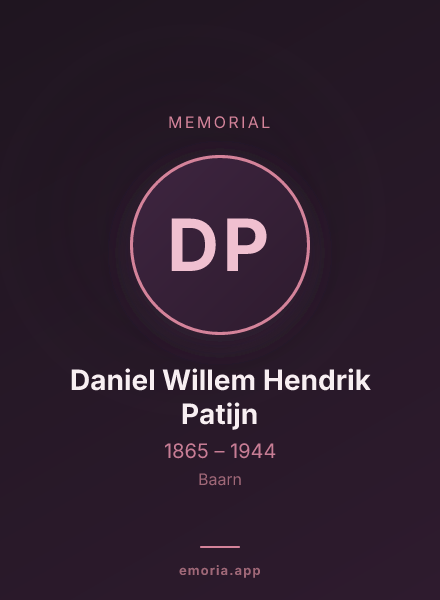 Memorial portrait of Daniel Willem Hendrik Patijn