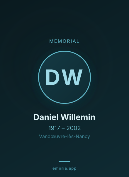 Memorial portrait of Daniel Willemin