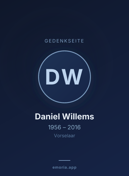 Gedenkportrait von Daniel Willems