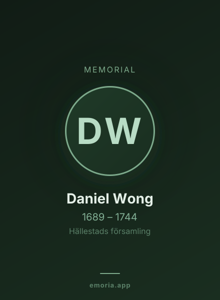 Memorial portrait of Daniel Wong