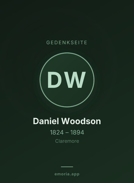Gedenkportrait von Daniel Woodson
