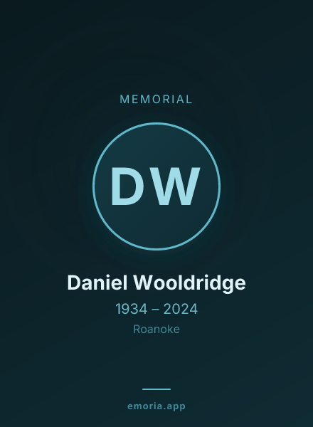 Memorial portrait of Daniel Wooldridge