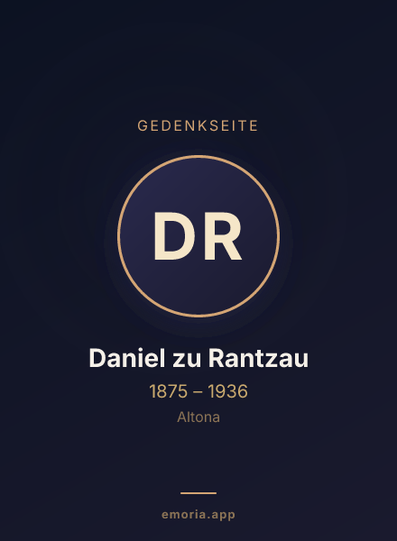 Gedenkportrait von Daniel zu Rantzau