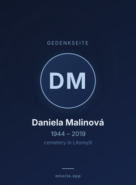 Gedenkportrait von Daniela Malinová