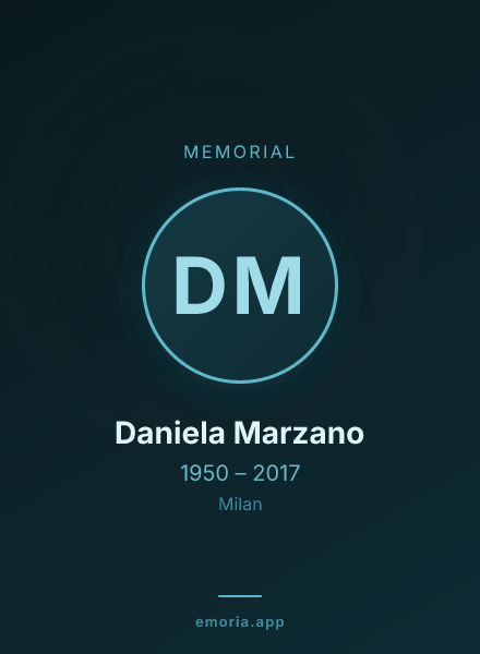 Memorial portrait of Daniela Marzano