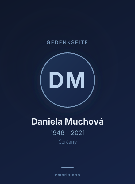 Gedenkportrait von Daniela Muchová