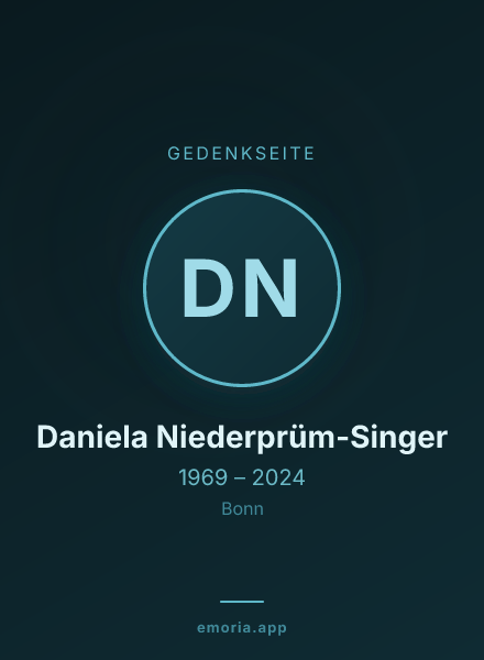 Gedenkportrait von Daniela Niederprüm-Singer