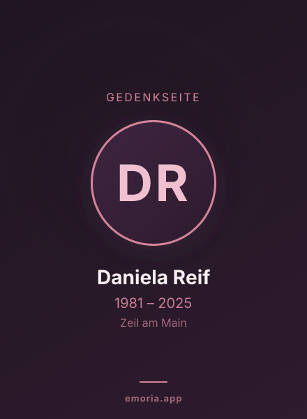 Gedenkportrait von Daniela Reif