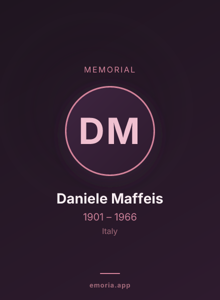 Memorial portrait of Daniele Maffeis