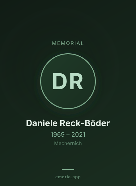 Memorial portrait of Daniele Reck-Böder