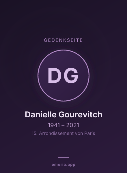 Gedenkportrait von Danielle Gourevitch
