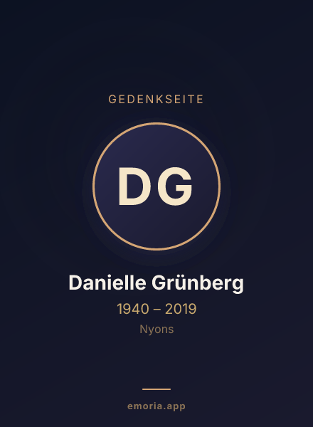 Gedenkportrait von Danielle Grünberg