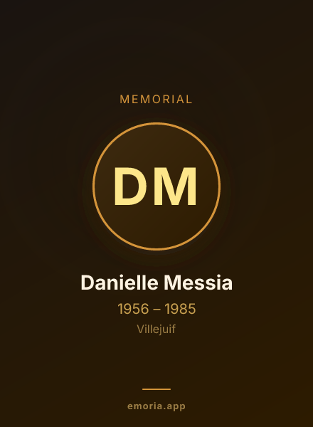 Memorial portrait of Danielle Messia