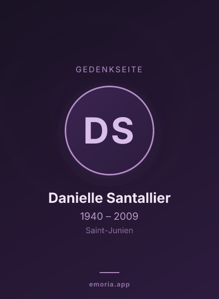 Gedenkportrait von Danielle Santallier