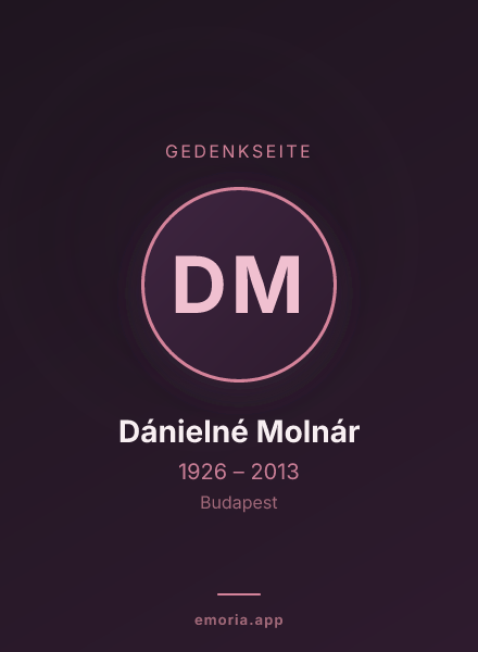 Gedenkportrait von Dánielné Molnár