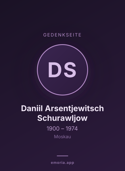 Gedenkportrait von Daniil Arsentjewitsch Schurawljow