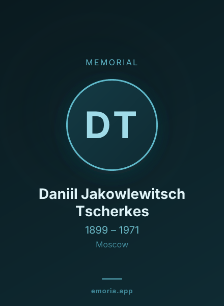 Memorial portrait of Daniil Jakowlewitsch Tscherkes
