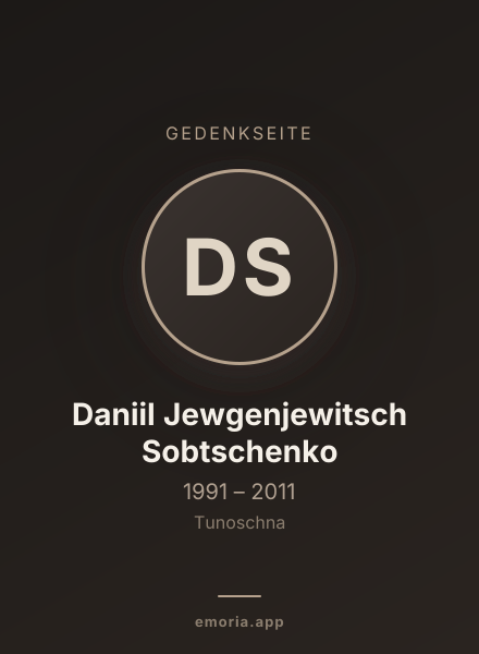 Gedenkportrait von Daniil Jewgenjewitsch Sobtschenko