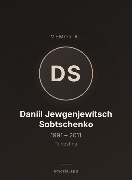 Memorial portrait of Daniil Jewgenjewitsch Sobtschenko