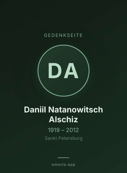 Gedenkportrait von Daniil Natanowitsch Alschiz