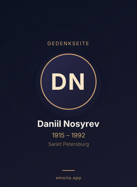Gedenkportrait von Daniil Nosyrev