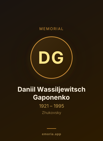 Memorial portrait of Daniil Wassiljewitsch Gaponenko