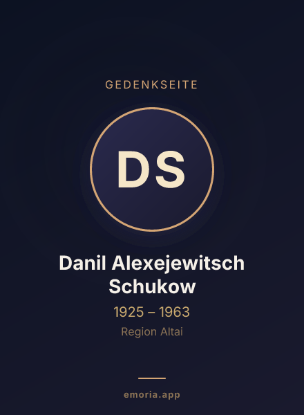 Gedenkportrait von Danil Alexejewitsch Schukow