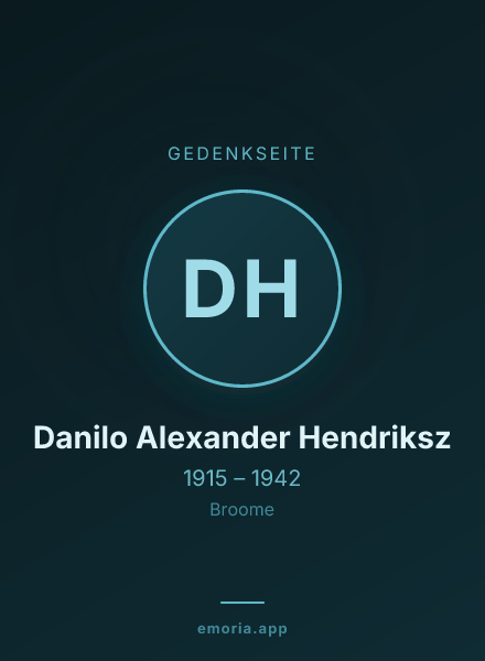 Gedenkportrait von Danilo Alexander Hendriksz
